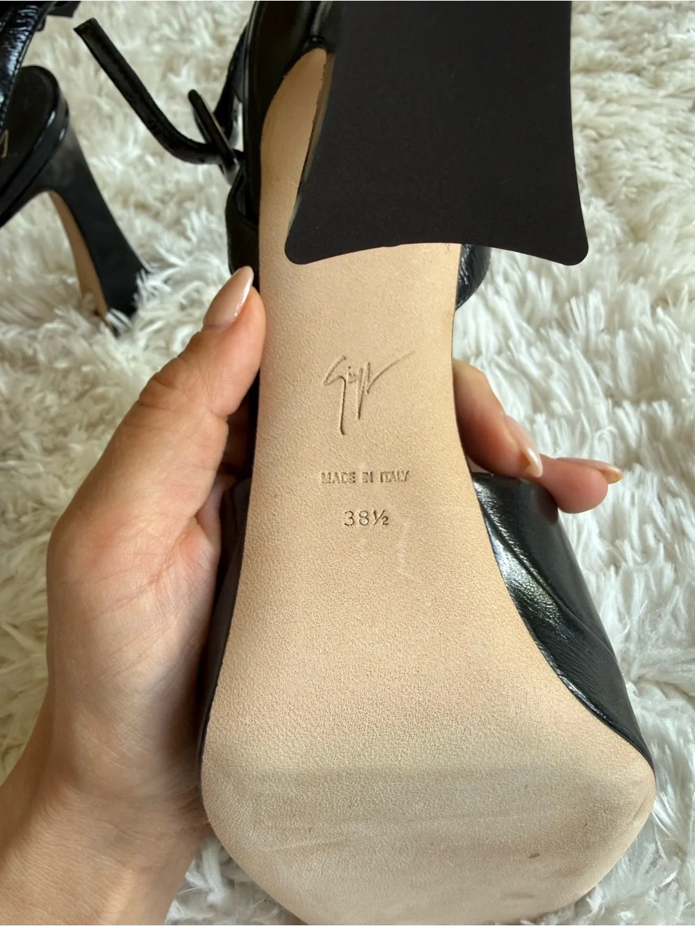 Giuseppe Zanotti Black Patent Platform Slingback Sandals (NWOT)